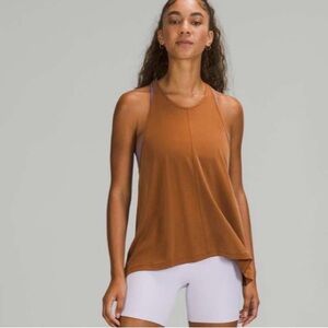 Lululemon High Neck Racerback Tank Top 4 Copper Brown